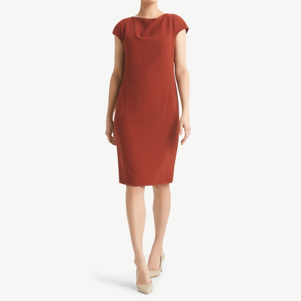 M.M.Lafleur The Marilyn Staccato Brown Mocha Mousse Dress 4